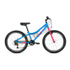 Велосипед ALTAIR MTB HT 24 1.0 (24"6 ск.рост 12") голубой/розовый (2020-2021) (RBKT11N46004)