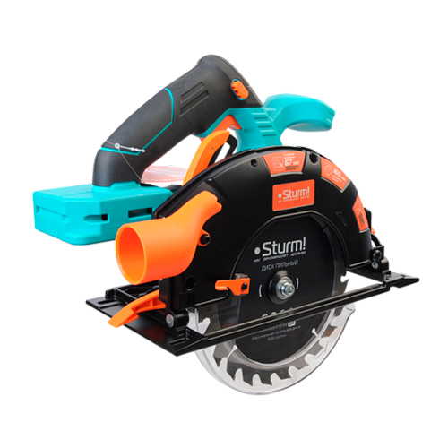 Пила циркулярная аккумуляторная б/щ  без АКБ и ЗУ STURM CCS1867BL