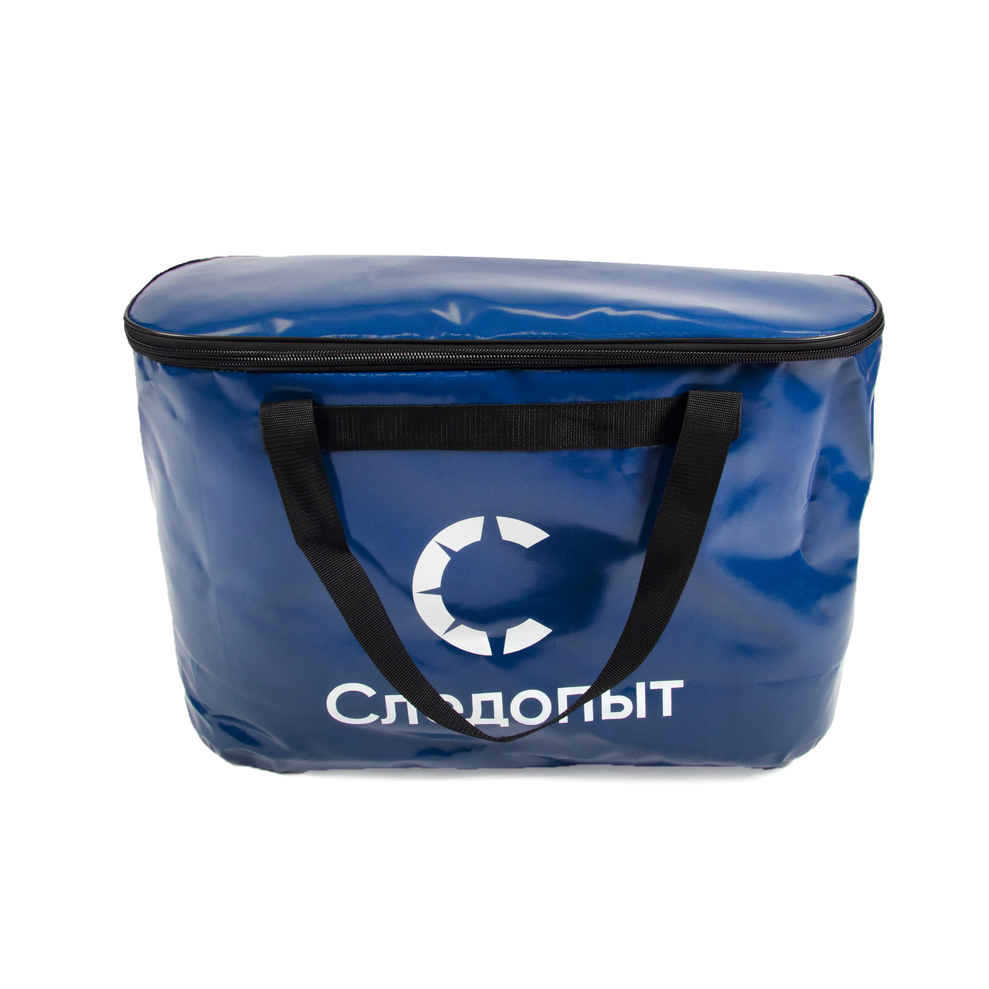 Сумка с крышкой "СЛЕДОПЫТ" для рыбы, ПВХ, 60х24х40см, цв. синий/20/