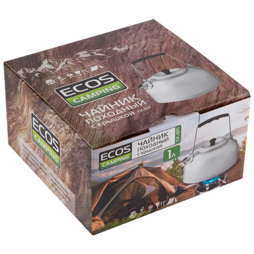 Чайник походный с крышкой CK-071, 1л, алюминий