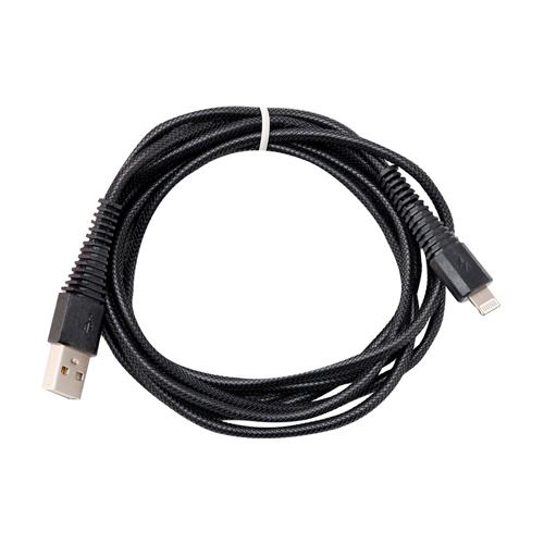 Дата-кабель Smartbuy USB - 8-pin для Apple, "карбон", экстрапрочн., 2.0 м, до 2А, черный (iK-520n-2)