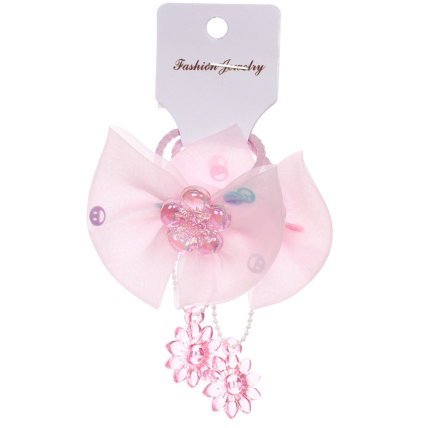 Резинки для волос детские 2шт "КОНФЕТКИ", цветочки, микс 5 цветов, d-3см