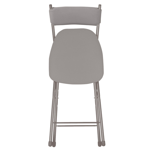 Стул складной "Ника 1М" с мягкой спинкой ССН1М, темно-серый/темно-серый