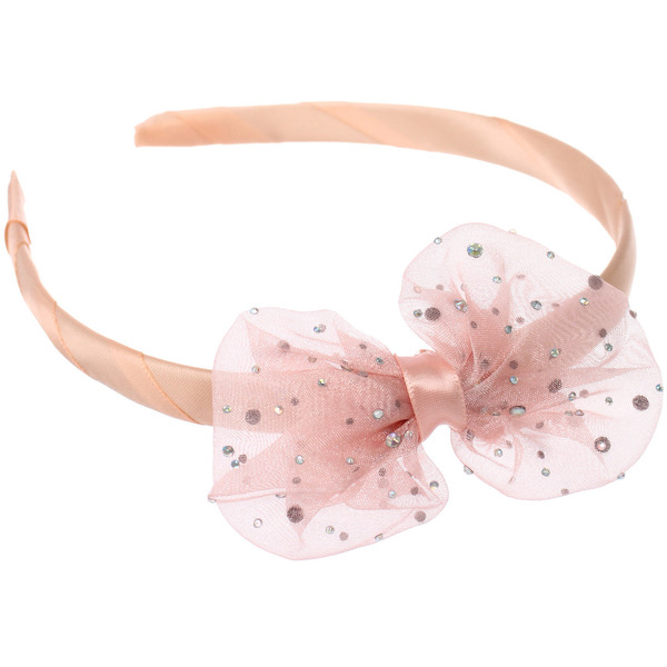 Ободок для волос детский на блистере "РОЗОВОЕ ОБЛАКО", блёстки, микс 6 цветов, 1см