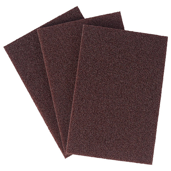 Губка для мытья кухни "Карборундовая". Набор 3шт. Размер 9х13,5х0,5 см.