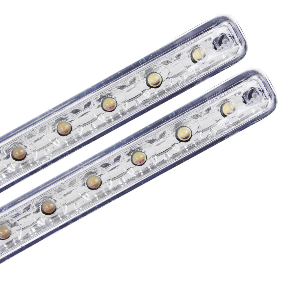 NEW GALAXY Дневные ходовые огни, LED 8 шт, пластиковый корпус, 158 мм, 12 V, белый, 2 шт NEW GALAXY Дневные ходовые огни, LED 8 шт, пластиковый корпус, 158 мм, 12 V, белый, 2 шт