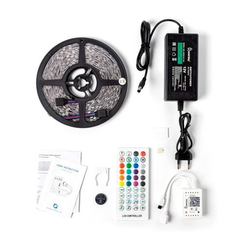 Комплект LED ленты SMD 5050/270 Smartbuy-IP20-1,4W/RGB 15 м, ZENGGE с Bluetooth, SBL-RGBW-KIT-150
