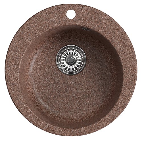 Мойкa ML-GM13 круглая, терракотовая, 307, 495мм, глуб. чаши 200 NEW