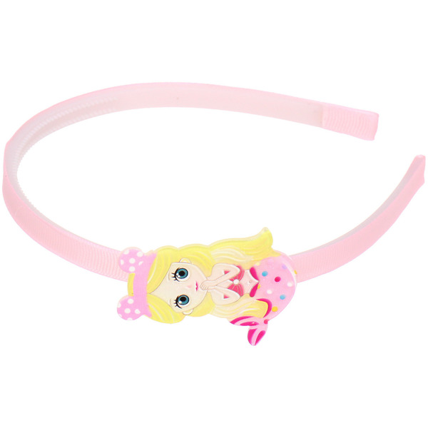 Ободок для волос детский на блистере "РОЗОВОЕ ОБЛАКО", русалочка, микс 6 цветов, 1см
