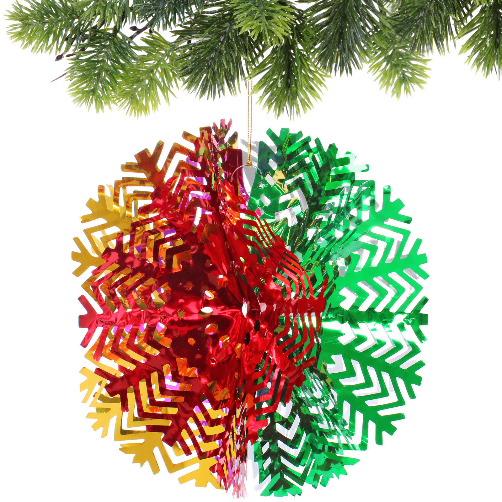 Украшение фольгированное "Снежный шар" d-30 см, Мультицвет