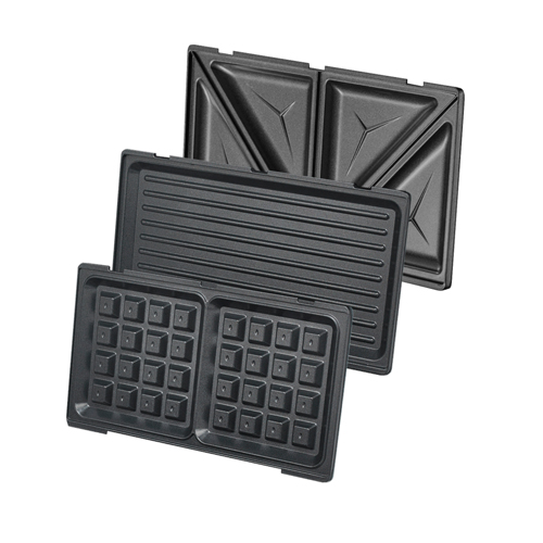 Мультипекарь 3 в 1 Atlanta 750 Вт, 3 насадки (сэндвичи, гриль, вафли), черный