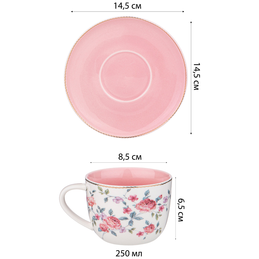 ЧАЙНЫЙ НАБОР LEFARD "BLOSSOM" НА 6 ПЕР. 12 ПР. 250 МЛ (КОР=8НАБ)
