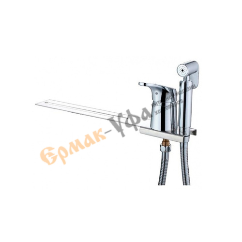 Смеситель для биде DIKALAN D1024-3 на планке 1. 2м шланг, 40мм картридж