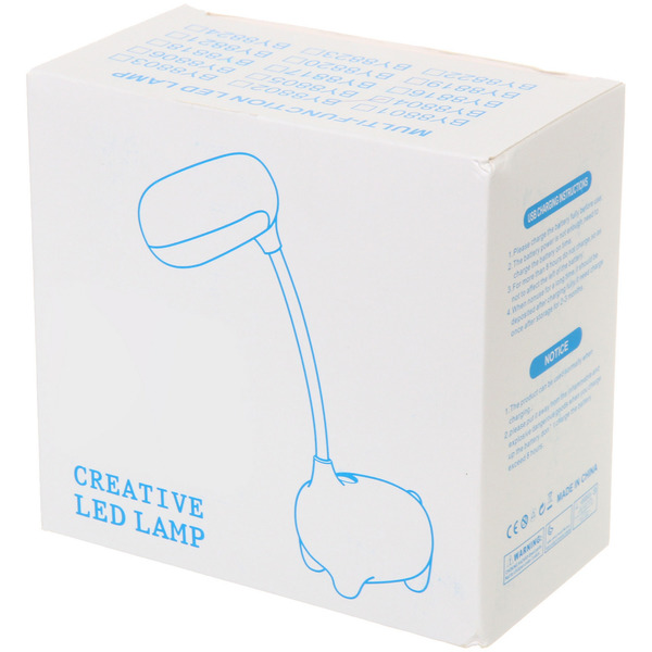 Настольная лампа "Sweet - Улитка" 30*12*7 см LED с подстаканником, USB 0.6-3W, Персиковый