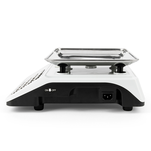 Весы торговые электронные настольные Atlanta 40 кг, панель из нержавеющей стали, ЖК-дисплей, белый