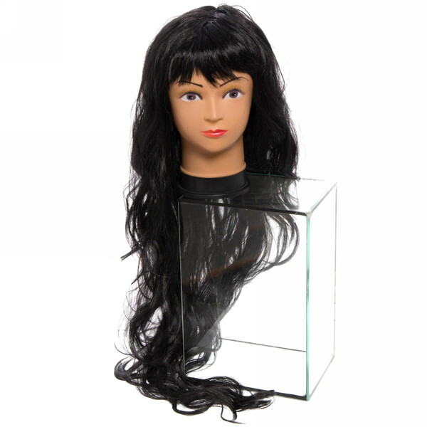 Парик карнавальный "Очарование" (волнистые локоны 90 см), Черный
