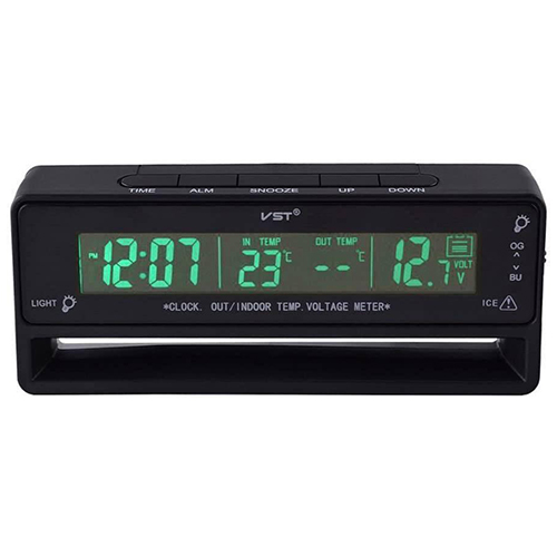 Часы автомобильные VST-7010V (температура, будильник, вольтметр)