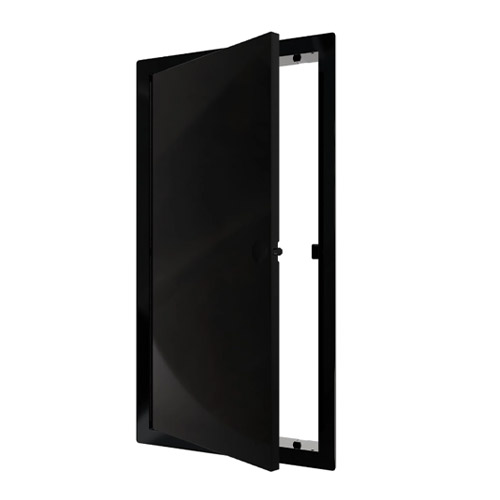 Люк ревизионный LN фланец 150х300 нажимной 172х322 пластик Black EVECS