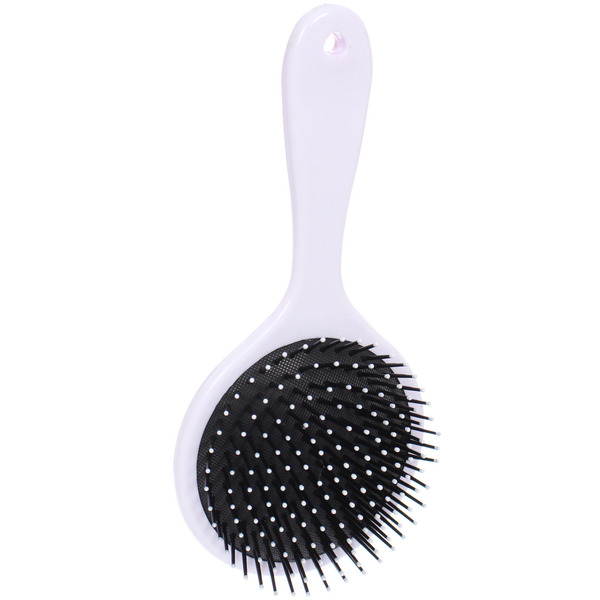 Расческа массажная круглая "ЭФФЛОДИ", микс 4 дизайна, 22*10см (PVC подвес)