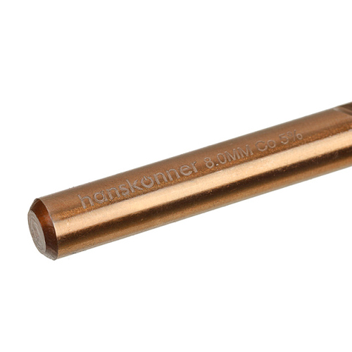 Сверло по металлу COBALT 8,0х117мм, Hanskonner H1055-M080-117