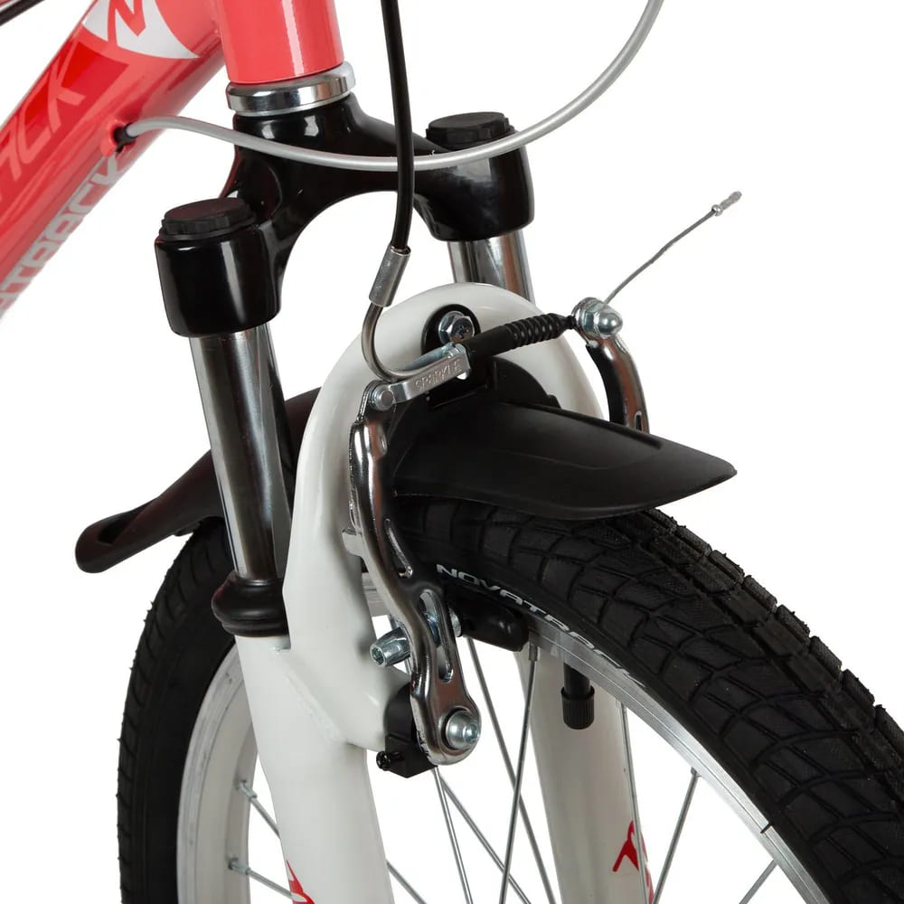 Велосипед NOVATRACK 20" NOVARA алюм., коралловый, 6-скор, TY21/TS38/SG-6SI, V-brake
