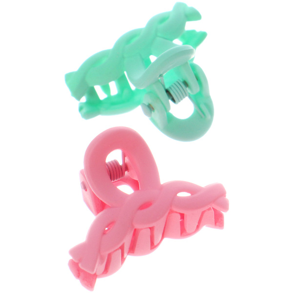 Заколки-крабики для волос детские 6шт "МАЛЬВИНА", косички, 2,5см (пакет с подвесом)