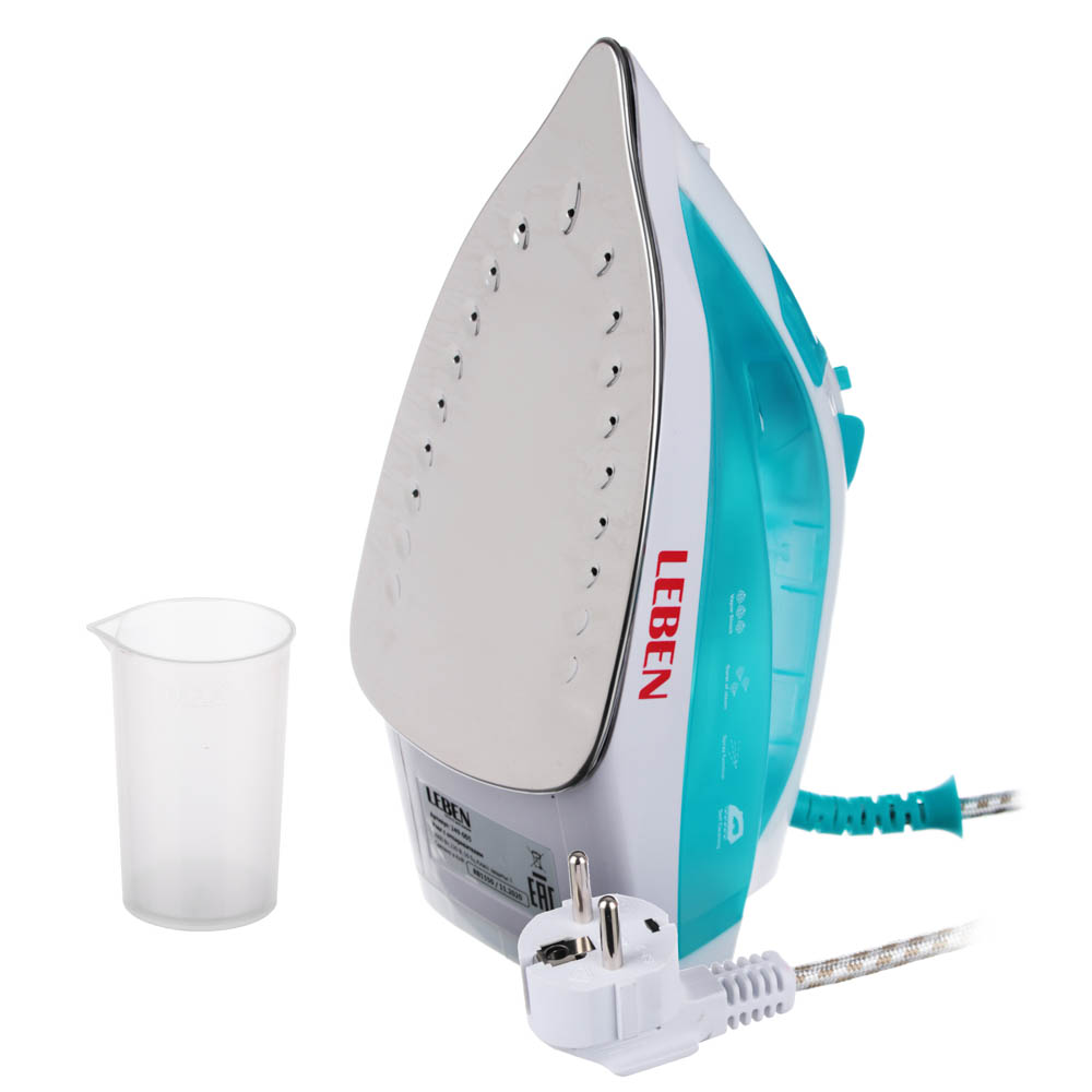 Утюг с отпаривателем LEBEN, 2000 Вт, подошва - покрытие из нерж. стали, пар 15 гр.мин