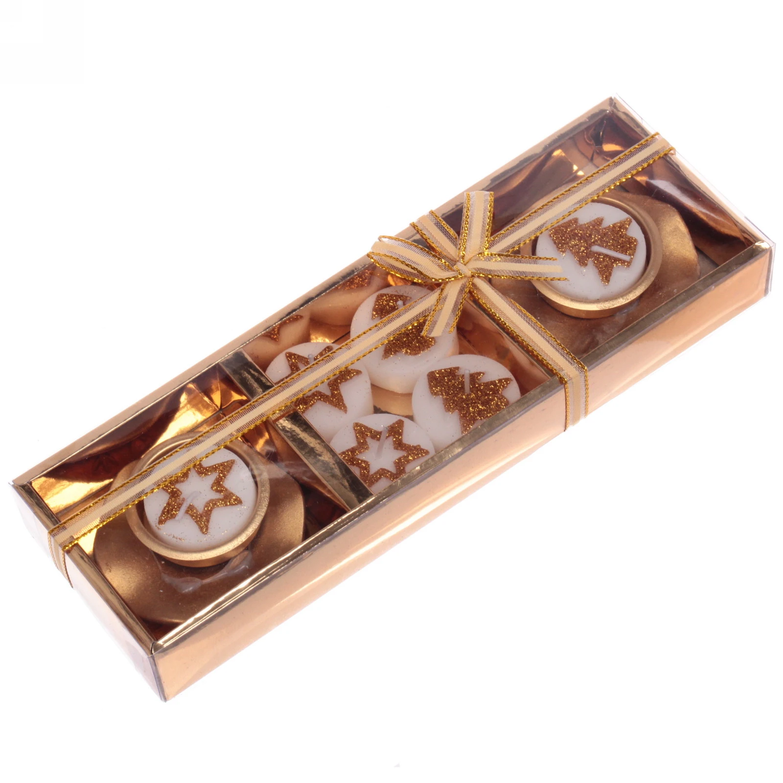 Набор свечей "Сказочный вечер" 25х8,5х3 см, золото