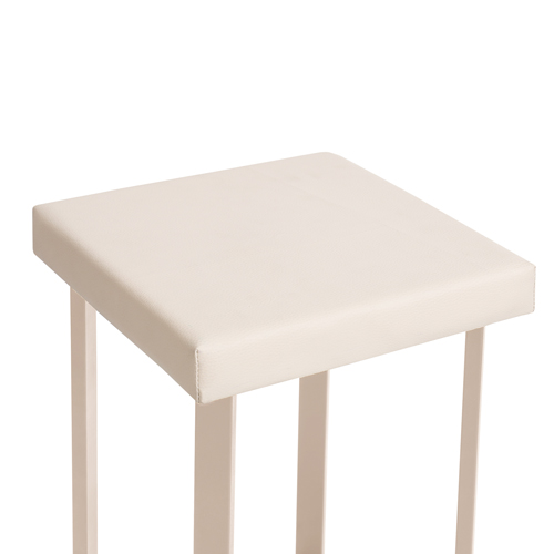 Табурет с квадратным сиденьем разборный Haushalt HT5, слоновая кость/бежевый металлик