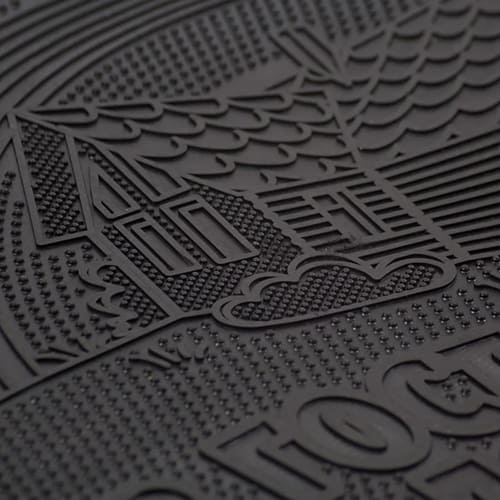 Коврик резиновый SUNSTEP "В гостях хорошо, а дома лучше!" 45 х 75 см, черный