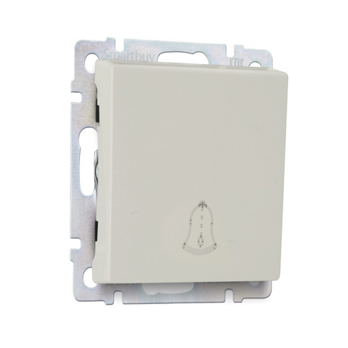 Кнопка звонка 10А бежевая "Нептун" (SBE-05i-10-B1-0)