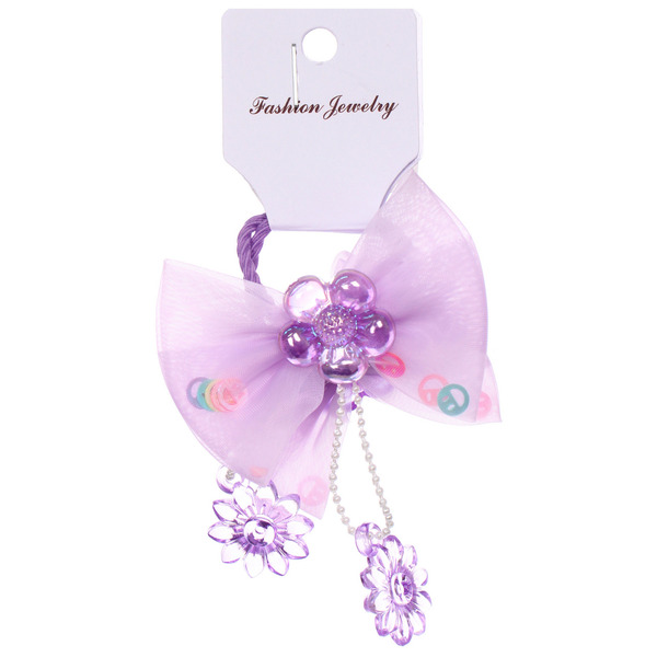 Резинки для волос детские 2шт "КОНФЕТКИ", цветочки, микс 5 цветов, d-3см