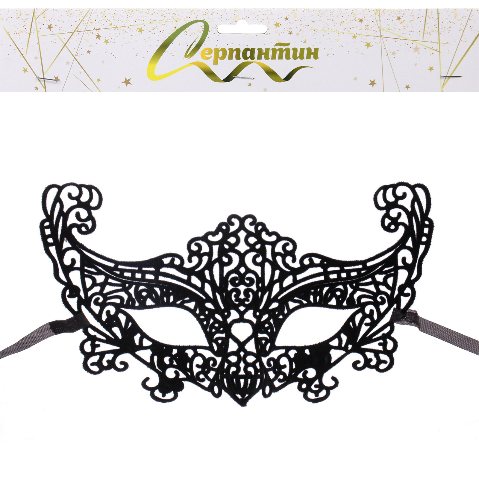 Маска карнавальная "Незнакомка", черный