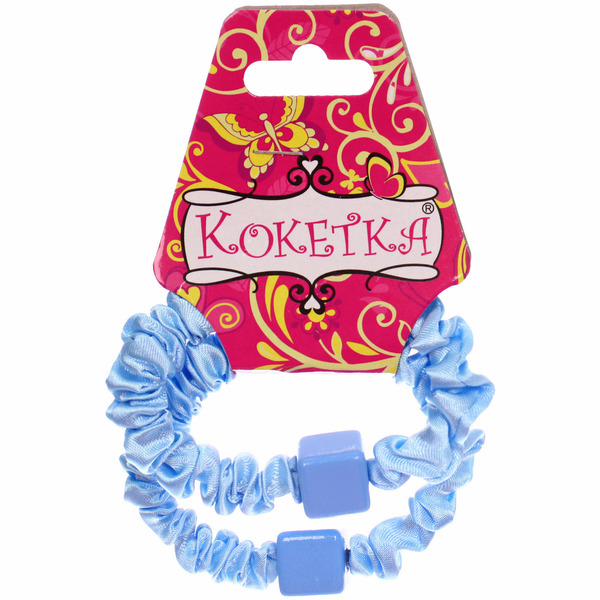 Резинки для волос 2шт "Мята", кубики, микс 5 цветов, d-5см (Кокетка)