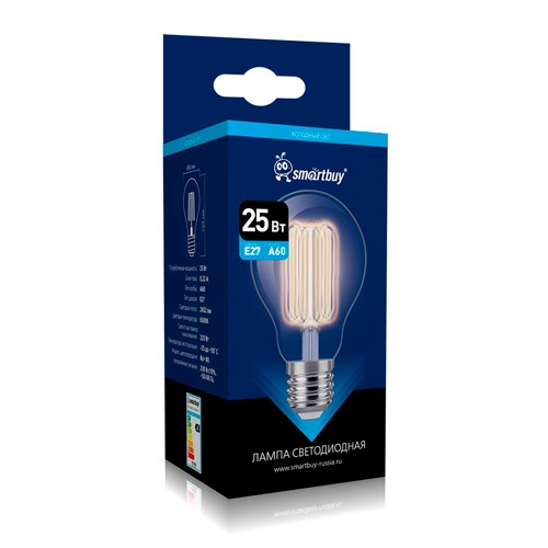Светодиодная (LED) Лампа FIL Smartbuy-A60-25Вт/6500К/E27 (SBL-A60F-25-65K-E27)
