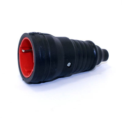 Гнездо штепсельное б/з 16А BYLECTRICA каучук. (без крышки) р16-386 (1/14/56)