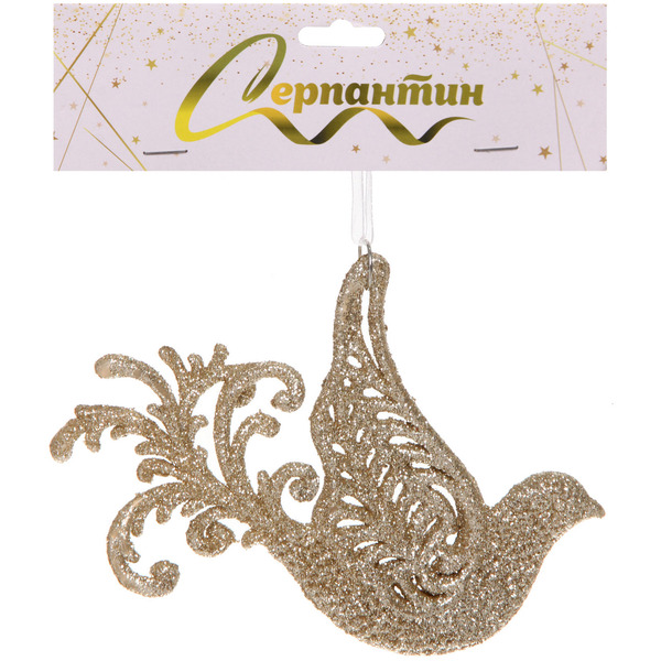 Подвеска "Птица счастья" 11*14 см, темное золото