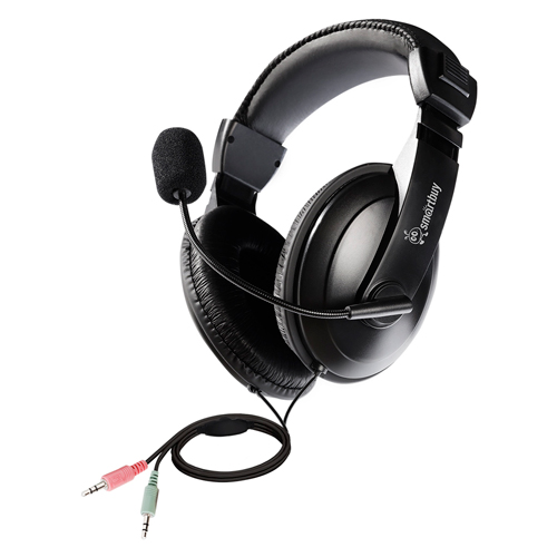 Полноразмерная стерео гарнитура SmartBuy COMMANDO, рег.громк, кабель 2.1м (арт.SBH-7000)/20