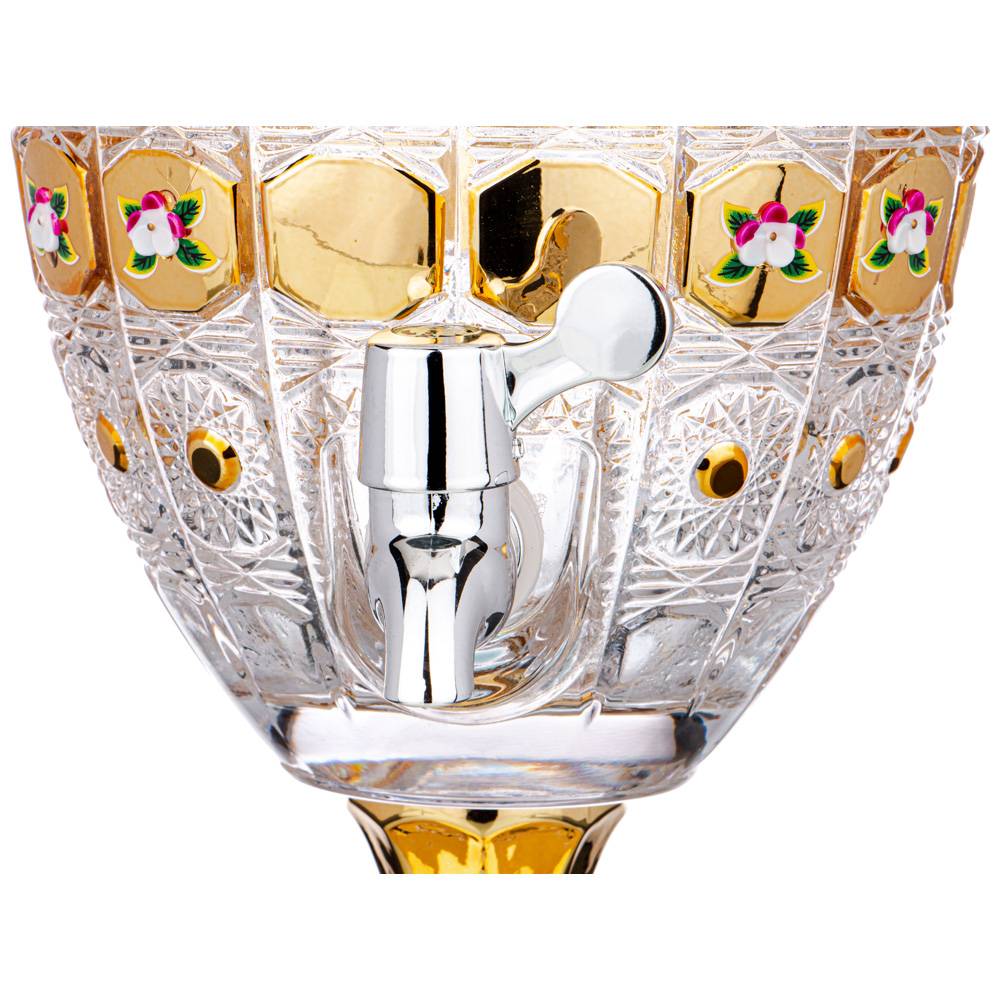 ДИСПЕНСЕР ДЛЯ НАПИТКОВ, ЛИМОНАДНИЦА LEFARD GOLD GLASS, 4, 8 Л. 19*19 СМ. ВЫСОТА=52 СМ., КОР=2ШТ.