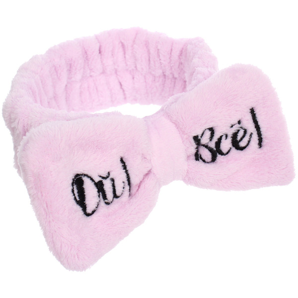 Повязка на голову "New collection Vostok - ОЙ ВСЕ!", цвет розовый, серый, голубой и сиреневый, 20*6см ( упаковка белый ZIP пакет )