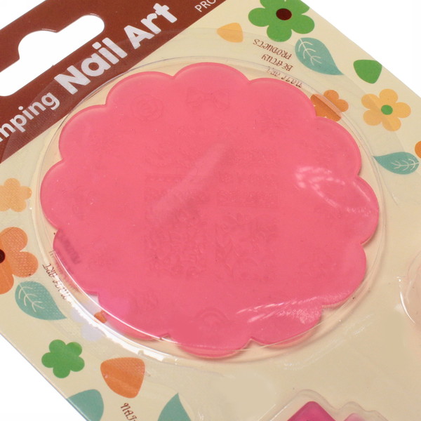 Набор для дизайна ногтей - стемпинг "VivA Manicur", пластина ажурная, микс 4 цвета, 17*11см