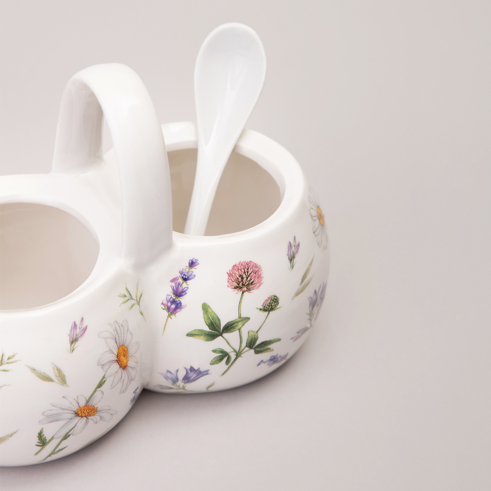 БАНКА 2 СЕКЦИИ AGNESS, FLOWER STORY, 17*10*13 СМ / 2x240 МЛ, КОР=24ШТ.