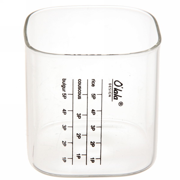 Банка для продуктов стеклянная 700мл "O'lala" с мерный стаканом