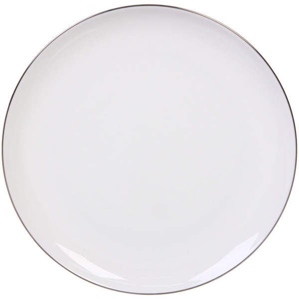 Тарелка фарфоровая "White magic Silver" 26см