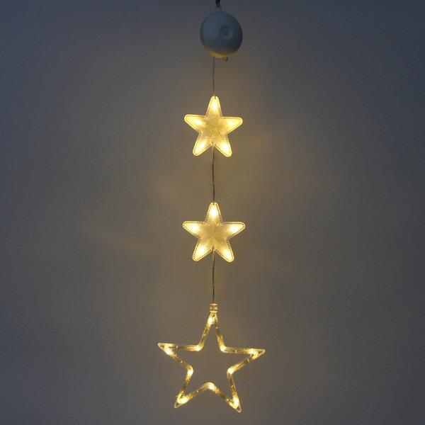 Фигура светодиодная "Звездочка" 17.5*18.5 см (батарейки 3 ААА), 1 реж, Теплый белый