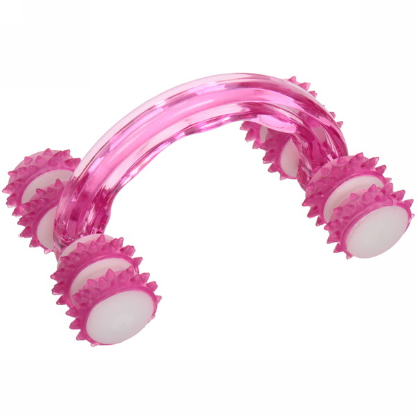 Массажер для тела роликовый "Дуга - Indigo" 13*9*7 см, розовый