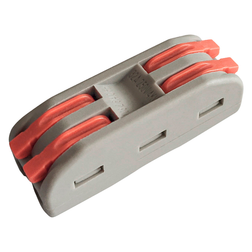 Строительно-монтажные клеммы проходные 2-2, 4 контакта, 2 полюса (упак. 8 шт.) (SBE-ptcwcc-2-rp)