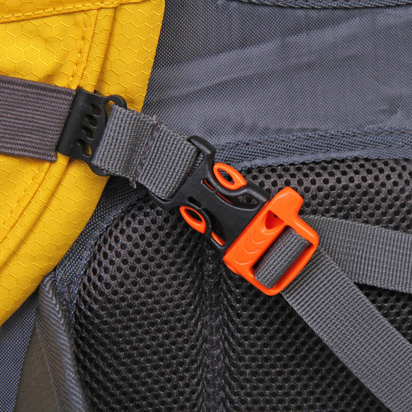 Рюкзак туристический 65л цвет желтый FR-4