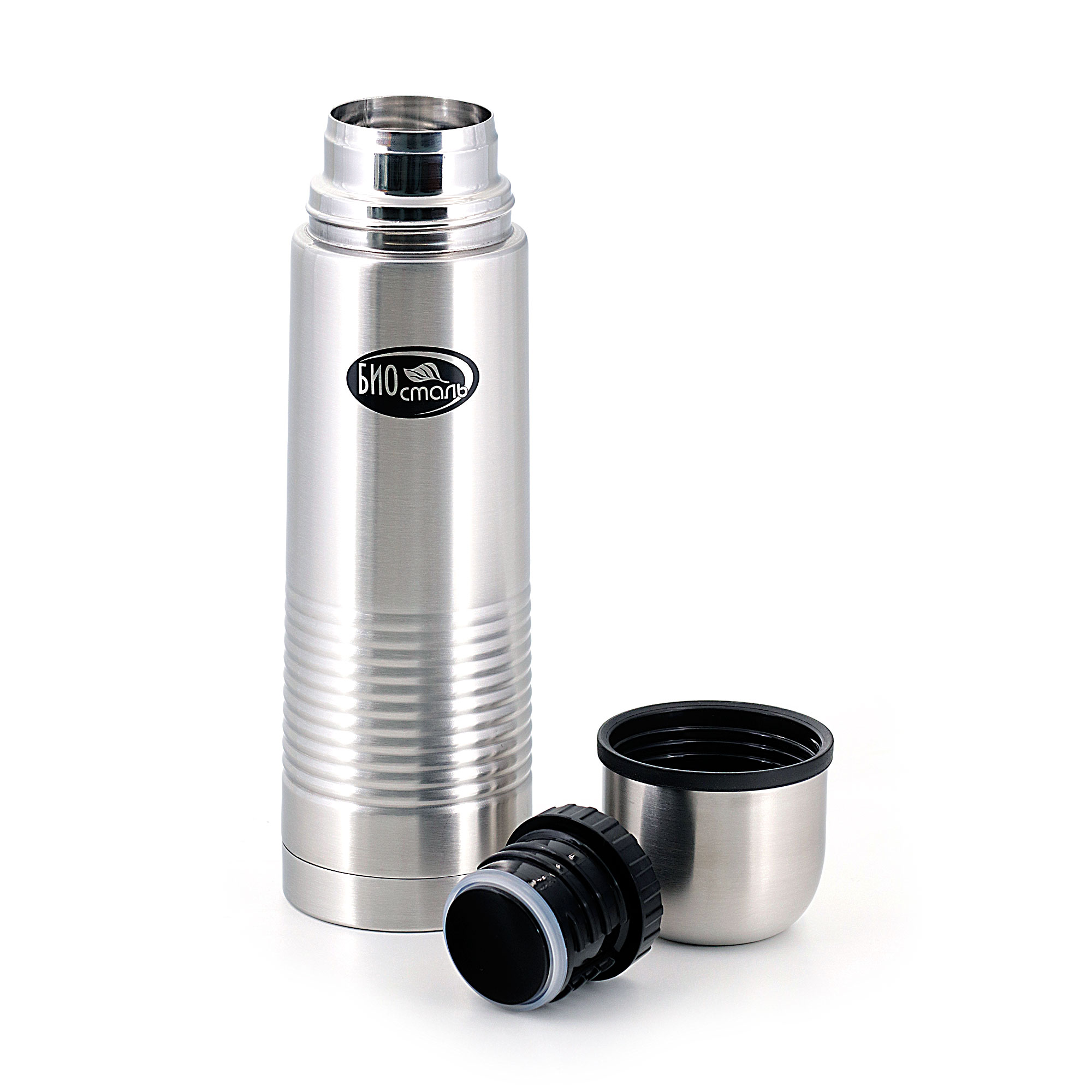 Термос "Биосталь" с узкой горловиной, 0,5 л, в чехле/12/