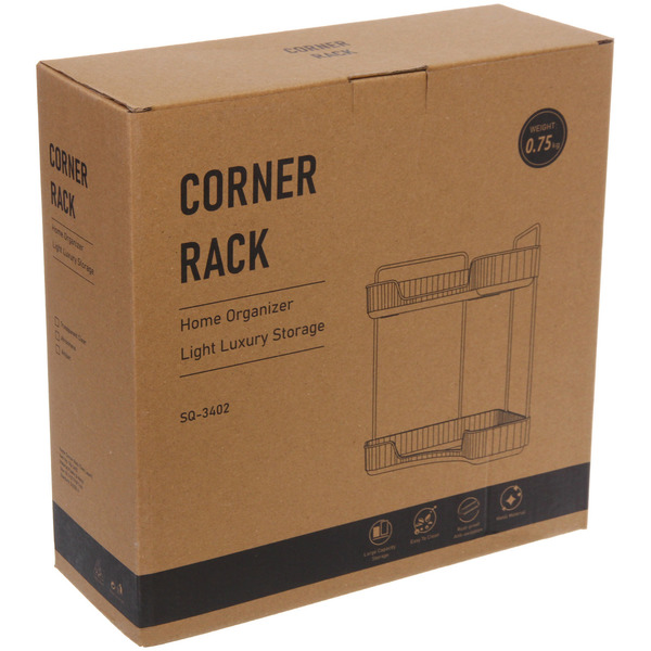 Полка для ванны угловая двойная "Фреш", зеленая 25,7х29,7х25,7см